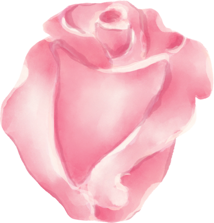 Watercolor Individual Pink Filler Flower